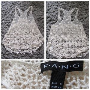 Floral woven tank top